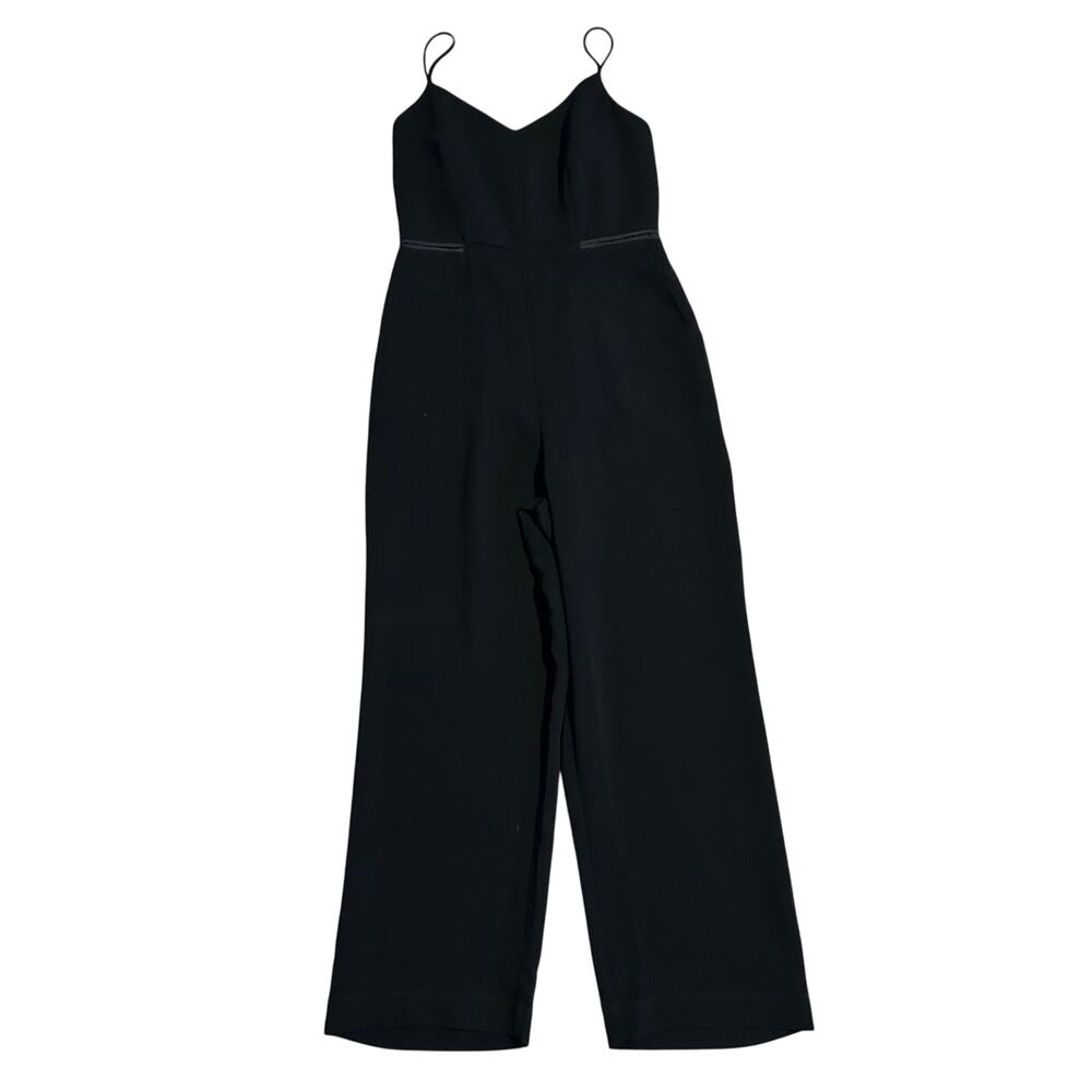 Anthropologie Maeve Magdalena wide leg jumpsuit Size 8 Black Sleeveless Classic